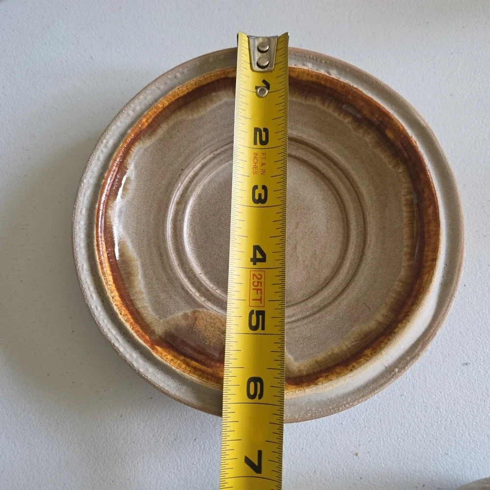 Laurentian Pottery Tundra 8-405 Tea Coffee Cup SaucerCanada Stoneware Drip Glaze